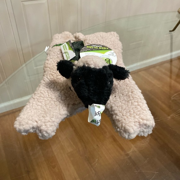 goDog Chew Guard  Technology Pink Sheep 14” Plush Dog Toy with Squeaker - Picture 5 of 8